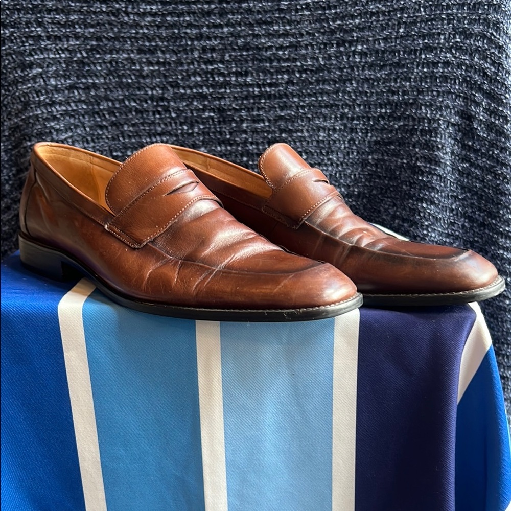 Johnston & Murphy Brown Leather Penny Loafers